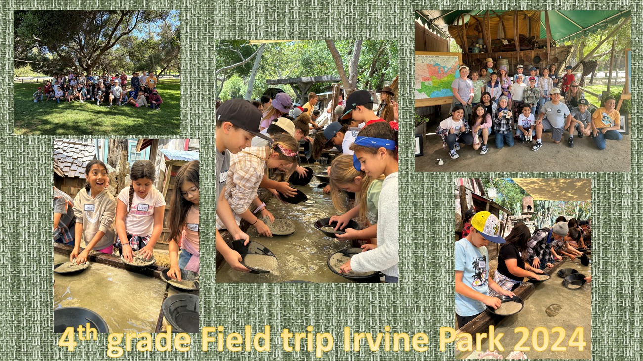 Fourth grade Irvine Park fieldtrip 2024